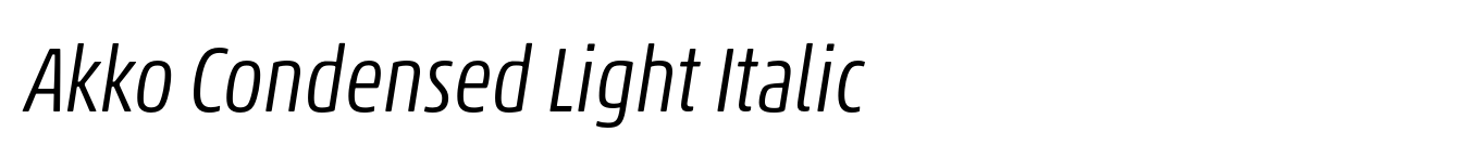 Akko Condensed Light Italic image